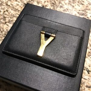 Saint Laurent (YSL) Y line credit card holder